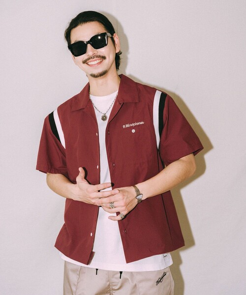 NineMicrophones(ナインマイクロフォンズ)の「BOWLING SHIRT(シャツ/ブラウス・メンズ・バーガンディー/ブラック・LARGE/MEDIUM/X-LARGE)」の11枚目の写真