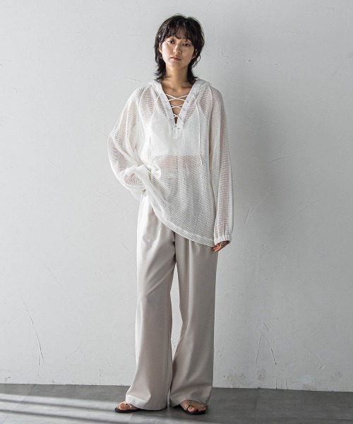 MAYSON GREY / メイソングレイ メッシュアノラックパーカー≪手洗い可能≫ メッシュアノラックパーカー≪手洗い可能≫ | MAYSON GREY