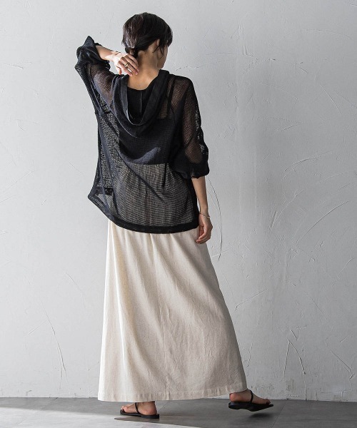 MAYSON GREY（メイソングレイ）の「メッシュアノラックパーカー≪手洗い可能≫（シャツ/ブラウス・レディース・ブラック/ホワイト・M）」の21枚目の写真