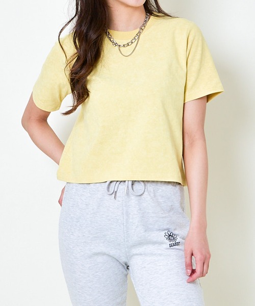 GORGE(ゴージ)の「《短丈×ヴィンテージ風カラー》無地シンプルTシャツ(Tシャツ/カットソー・レディース・レッド/イエロー/パープル/ブラック/オフホワイト/カーキ・F)」の18枚目の写真