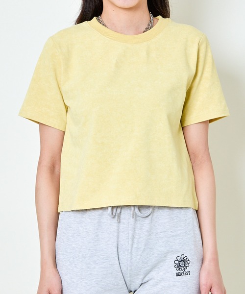 GORGE(ゴージ)の「《短丈×ヴィンテージ風カラー》無地シンプルTシャツ(Tシャツ/カットソー・レディース・レッド/イエロー/パープル/ブラック/オフホワイト/カーキ・F)」の21枚目の写真