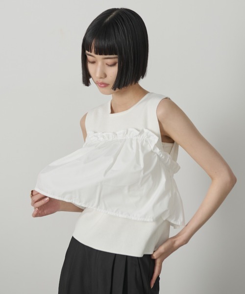 AIC.（エーアイシー）の「ビスチェレイヤードニットトップス（その他トップス・レディース・オフホワイト/ブラック・FREE）」の19枚目の写真