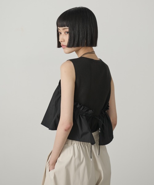 AIC.（エーアイシー）の「ビスチェレイヤードニットトップス（その他トップス・レディース・オフホワイト/ブラック・FREE）」の8枚目の写真