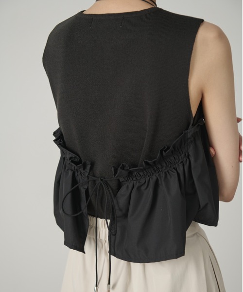 AIC.（エーアイシー）の「ビスチェレイヤードニットトップス（その他トップス・レディース・オフホワイト/ブラック・FREE）」の11枚目の写真