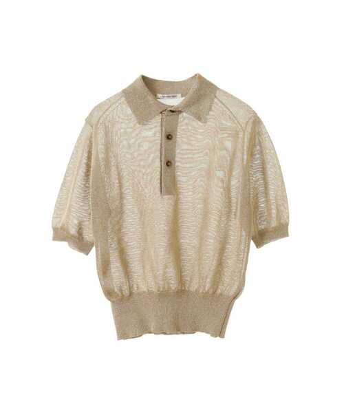 martinique マルティニーク　ニット　定価約16,000円 セール】【CURRENTAGE/カレンテージ】Glitter polo knit（ニット