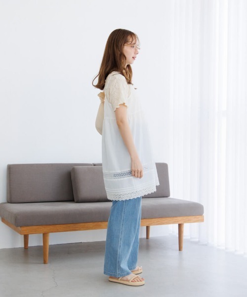 flower（フラワー）の「レーシーレイヤードワンピース（ワンピース・レディース・ホワイト・FREE）」の3枚目の写真