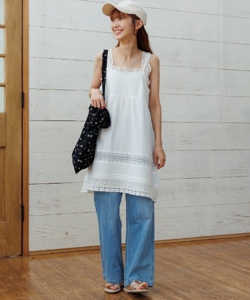 flower（フラワー）の「レーシーレイヤードワンピース（ワンピース・レディース・ホワイト・FREE）」の22枚目の写真