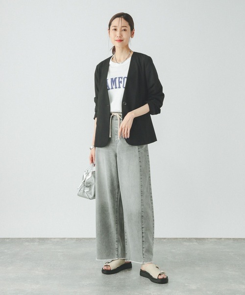GLOBAL WORK(グローバルワーク)の「ウツクシルエットDRYジャケット/290026(テーラードジャケット・レディース・ブラウン/ブラック/グレー・SMALL/MEDIUM/LARGE/X-LARGE)」の5枚目の写真