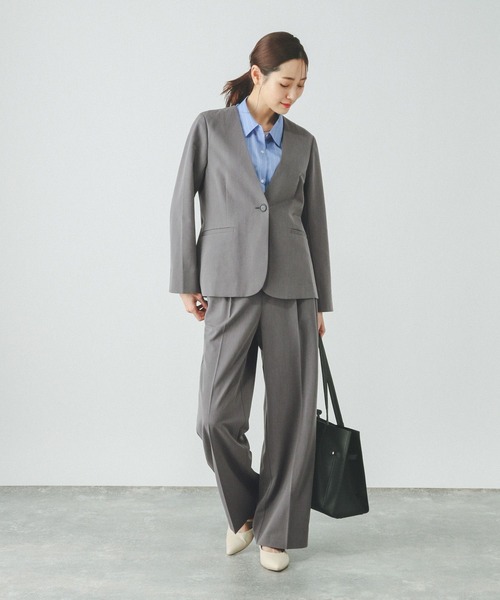 GLOBAL WORK(グローバルワーク)の「ウツクシルエットDRYジャケット/290026(テーラードジャケット・レディース・ブラウン/ブラック/グレー・SMALL/MEDIUM/LARGE/X-LARGE)」の8枚目の写真