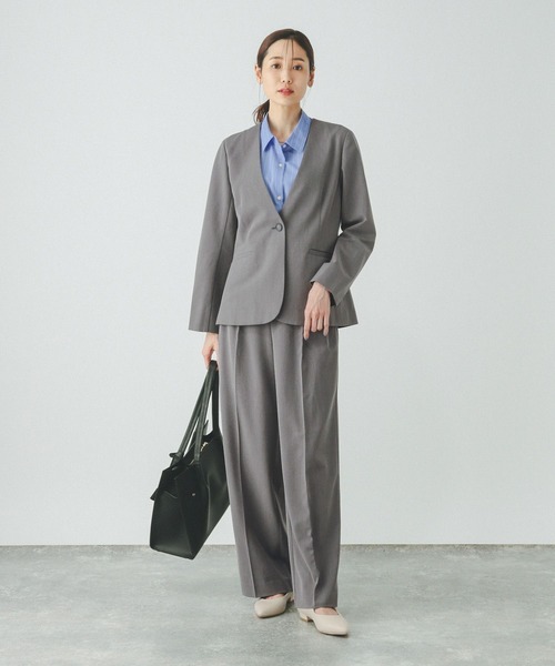 GLOBAL WORK(グローバルワーク)の「ウツクシルエットDRYジャケット/290026(テーラードジャケット・レディース・ブラウン/ブラック/グレー・SMALL/MEDIUM/LARGE/X-LARGE)」の9枚目の写真