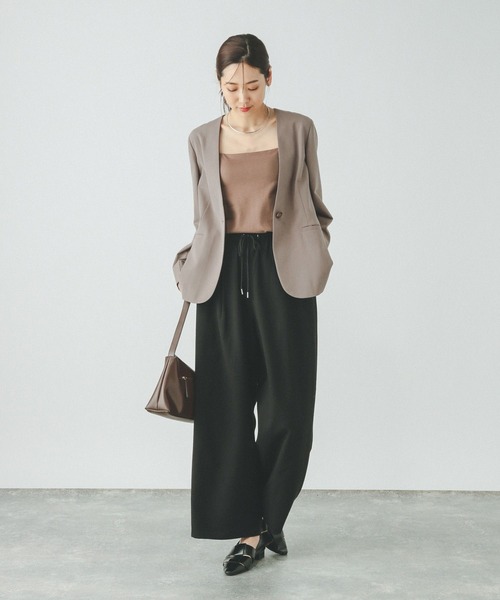 GLOBAL WORK(グローバルワーク)の「ウツクシルエットDRYジャケット/290026(テーラードジャケット・レディース・ブラウン/ブラック/グレー・SMALL/MEDIUM/LARGE/X-LARGE)」の12枚目の写真