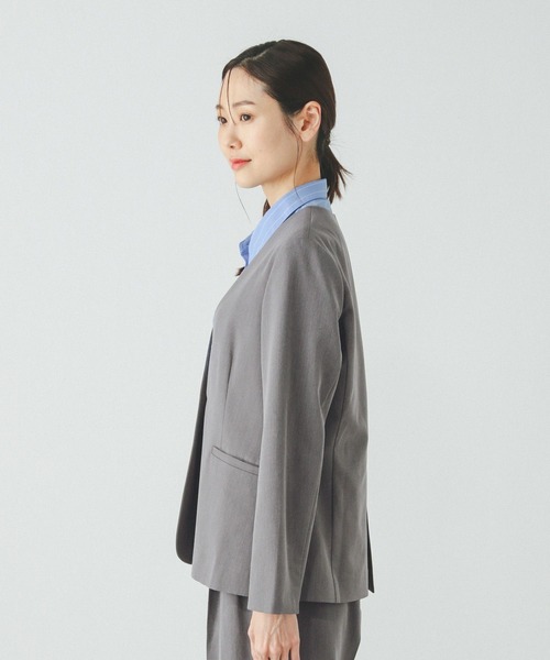 GLOBAL WORK(グローバルワーク)の「ウツクシルエットDRYジャケット/290026(テーラードジャケット・レディース・ブラウン/ブラック/グレー・SMALL/MEDIUM/LARGE/X-LARGE)」の17枚目の写真