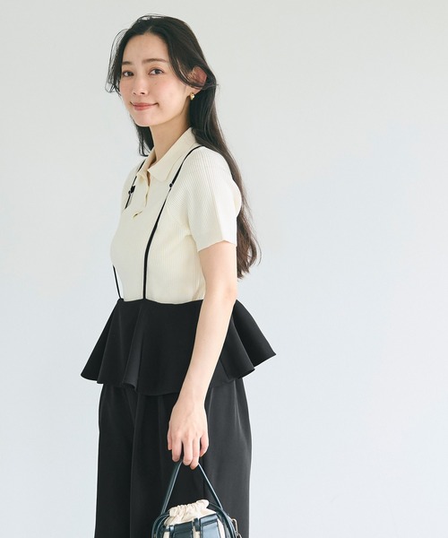 coca（coca）（コカ）の「フリルオールインワン（つなぎ/オールインワン・レディース・ドット/ブラック・M/L）」の17枚目の写真