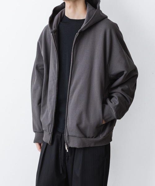定価4.2万 Theory Cotton Zip Up Hoodie パーカー ダブルフェイスWジップフーディ(ユニセックス)Zip-up knitted hoodie