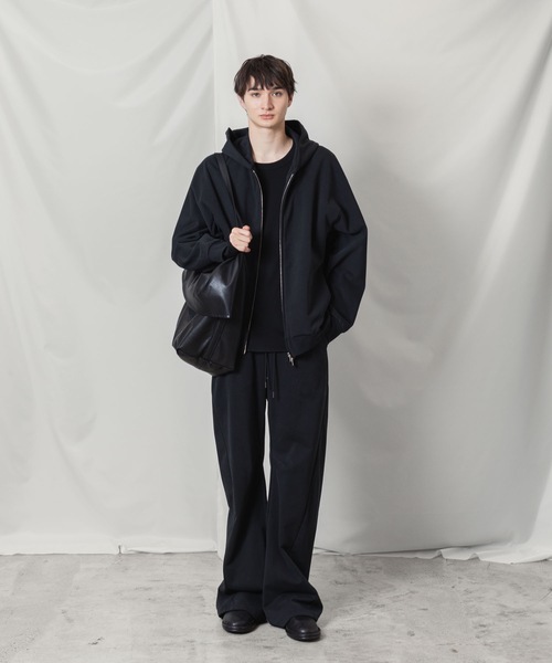 ATTACHMENT（アタッチメント）の「コットン ストレッチテリー ジップアップフーディー / CO STRECH TERRY ZIP UP HOODIE（パーカー・メンズ・ブラック/ダークグレー/ライトグレー・1/2/3）」の6枚目の写真