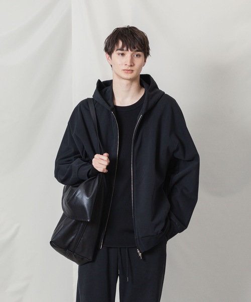 ATTACHMENT（アタッチメント）の「コットン ストレッチテリー ジップアップフーディー / CO STRECH TERRY ZIP UP HOODIE（パーカー・メンズ・ブラック/ダークグレー/ライトグレー・1/2/3）」の7枚目の写真
