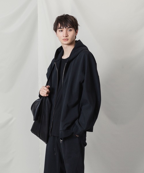 ATTACHMENT（アタッチメント）の「コットン ストレッチテリー ジップアップフーディー / CO STRECH TERRY ZIP UP HOODIE（パーカー・メンズ・ブラック/ダークグレー/ライトグレー・1/2/3）」の9枚目の写真