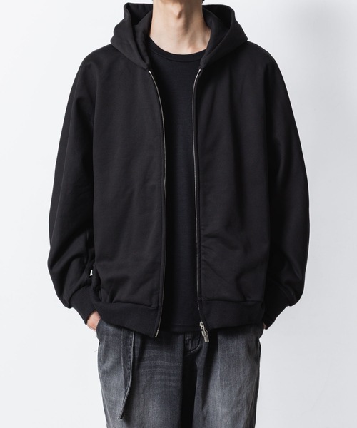 ATTACHMENT（アタッチメント）の「コットン ストレッチテリー ジップアップフーディー / CO STRECH TERRY ZIP UP HOODIE（パーカー・メンズ・ブラック/ダークグレー/ライトグレー・1/2/3）」の11枚目の写真