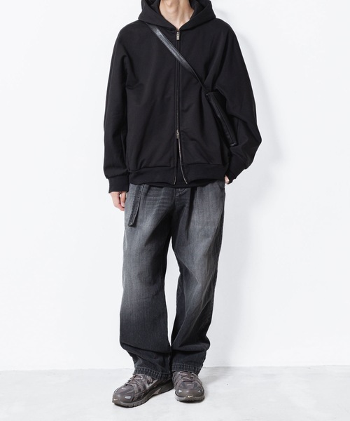 ATTACHMENT（アタッチメント）の「コットン ストレッチテリー ジップアップフーディー / CO STRECH TERRY ZIP UP HOODIE（パーカー・メンズ・ブラック/ダークグレー/ライトグレー・1/2/3）」の21枚目の写真