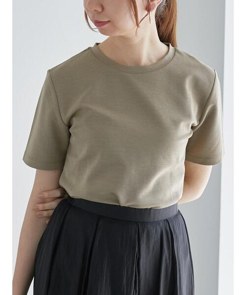 Te chichi（テチチ）の「【近赤外線CUT】半袖ベーシックTシャツ（Tシャツ/カットソー・レディース・オリーブ/ブラック/オフホワイト/チャコールグレー・F）」の4枚目の写真