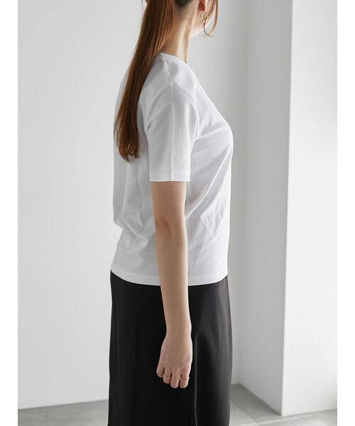 Te chichi（テチチ）の「【近赤外線CUT】半袖ベーシックTシャツ（Tシャツ/カットソー・レディース・オリーブ/ブラック/オフホワイト/チャコールグレー・F）」の22枚目の写真