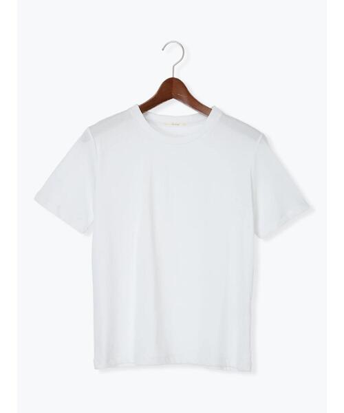 Te chichi（テチチ）の「【近赤外線CUT】半袖ベーシックTシャツ（Tシャツ/カットソー・レディース・オリーブ/ブラック/オフホワイト/チャコールグレー・F）」の18枚目の写真