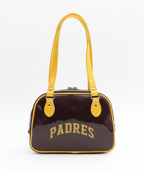 MLB(メジャーリーグベースボール)の「∴WEGO/MLB別注エナメルボストンバッグ(ボストンバッグ・レディース・ブラック/ホワイト/ブラウン・FREE)」の16枚目の写真
