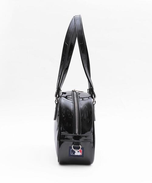 ★MLB★[25S 新商品]ベーシック アスレジャー ホボバッグ ∴WEGO/【25年春夏新作】MLB別注エナメルボストンバッグ
