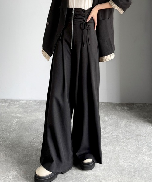 セール】【mily bilet】コルセット風で“キュッ”と細見え。ウエスト