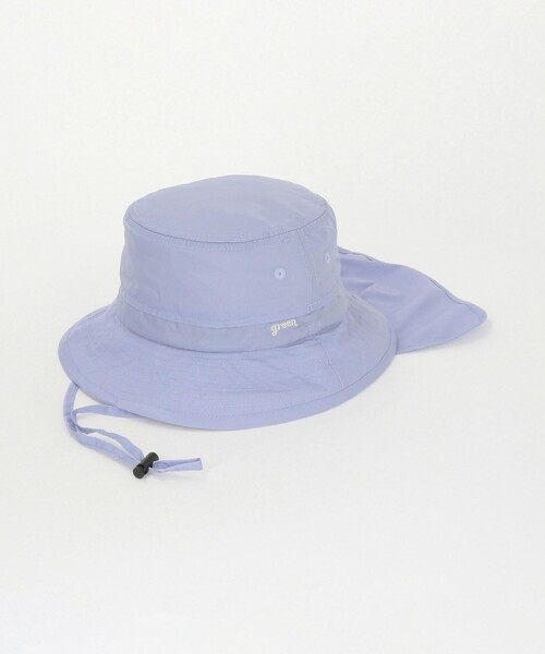 green label relaxing（グリーンレーベルリラクシング）の「機能性ハット タレツキ / キッズ - UVカット・撥水 -（ハット・キッズ・ライラック/ブラック/ベージュ/ライム・54-56）」の4枚目の写真