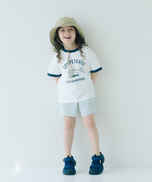 green label relaxing（グリーンレーベルリラクシング）の「機能性ハット タレツキ / キッズ - UVカット・撥水 -（ハット・キッズ・ライラック/ブラック/ベージュ/ライム・54-56）」の6枚目の写真