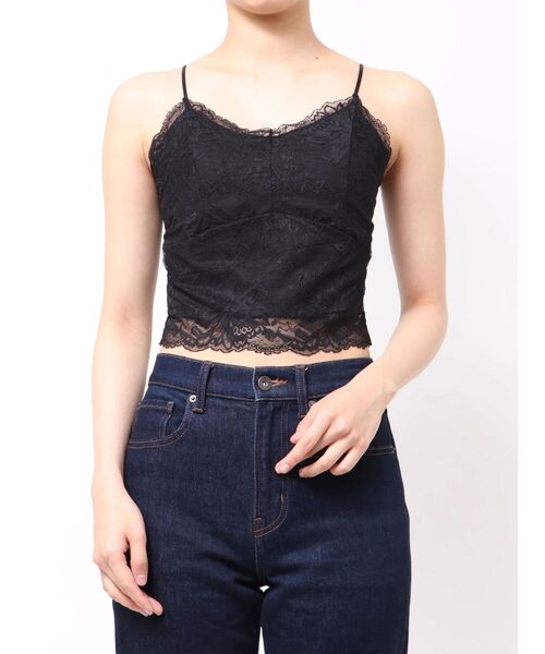 dazzlin（ダズリン）の「カップ付レースキャミソール（キャミソール・レディース・ブラック/オフホワイト・FREE）」の2枚目の写真
