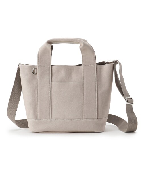 SHOO・LA・RUE(シューラルー)の「【2WAY】キャンバストートバッグ(トートバッグ・レディース・グレー/ブラック/アイボリー系4・00)」の11枚目の写真