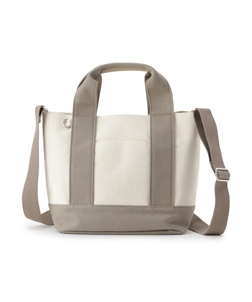 SHOO・LA・RUE(シューラルー)の「【2WAY】キャンバストートバッグ(トートバッグ・レディース・グレー/ブラック/アイボリー系4・00)」の13枚目の写真