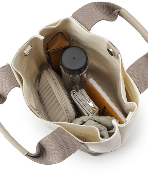 SHOO・LA・RUE(シューラルー)の「【2WAY】キャンバストートバッグ(トートバッグ・レディース・グレー/ブラック/アイボリー系4・00)」の20枚目の写真