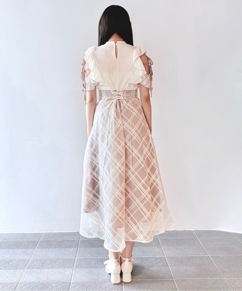 NOMAE（ノーマエ）の「バイカラーリボンドッキングワンピース（ワンピース・レディース・ピンク/ブラック/ホワイト・FREE）」の6枚目の写真