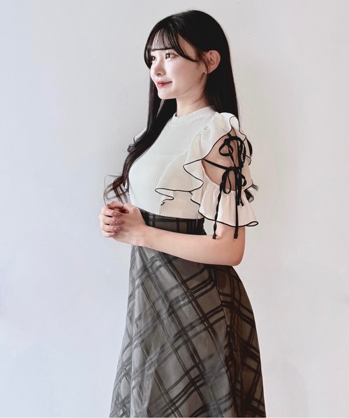 ワンピース リボン ハイウエスト エレガント シック 高級感 上品 000000011470-01-s.jpg?t=