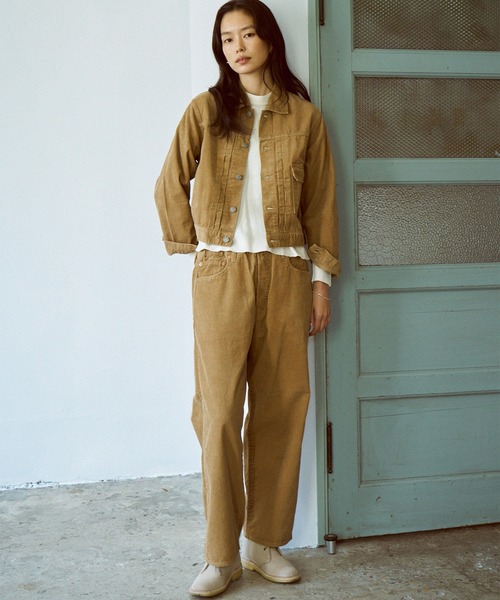 OMNIGOD（オムニゴッド）の「[OMNIGOD womens / オムニゴッド] 14Wコーデュロイ 5Pイージールーズジーンズ（その他パンツ・レディース・ボルドー/グレー/ベージュ・3/2）」の8枚目の写真