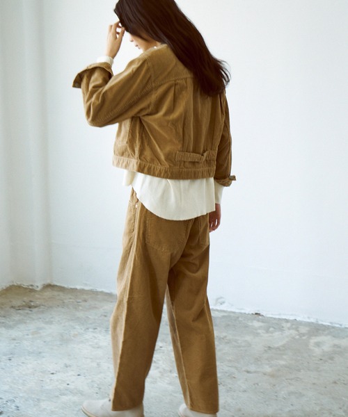 OMNIGOD（オムニゴッド）の「[OMNIGOD womens / オムニゴッド] 14Wコーデュロイ 5Pイージールーズジーンズ（その他パンツ・レディース・ボルドー/グレー/ベージュ・3/2）」の9枚目の写真