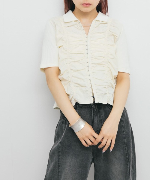 tシャツ ランダムシャーリングトップ レディース minsobi tシャツ テールシャーリングTシャツ レディーストップス