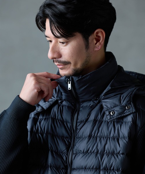 HALEINE（アレンヌ）の「[HALEINE]ダウンジャケット メンズ フード付き（ダウンジャケット/コート・メンズ・ブラック/ネイビー・M/L/LL）」の11枚目の写真
