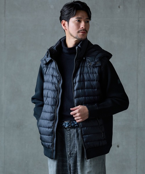 HALEINE（アレンヌ）の「[HALEINE]ダウンジャケット メンズ フード付き（ダウンジャケット/コート・メンズ・ブラック/ネイビー・M/L/LL）」の10枚目の写真