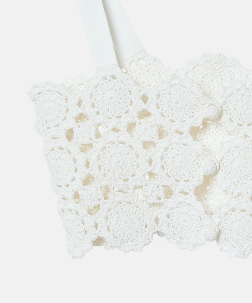 LE CIEL BLEU（ルシェルブルー）の「ハンドクロシェットフローラルモチーフベスト / Hand-Crocheted Floral Motif Vest（ニット/セーター・レディース・ベージュ/オフホワイト・36）」の11枚目の写真