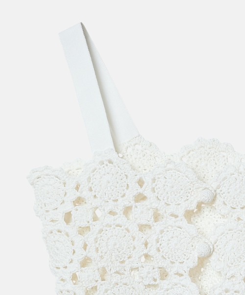 LE CIEL BLEU（ルシェルブルー）の「ハンドクロシェットフローラルモチーフベスト / Hand-Crocheted Floral Motif Vest（ニット/セーター・レディース・ベージュ/オフホワイト・36）」の10枚目の写真