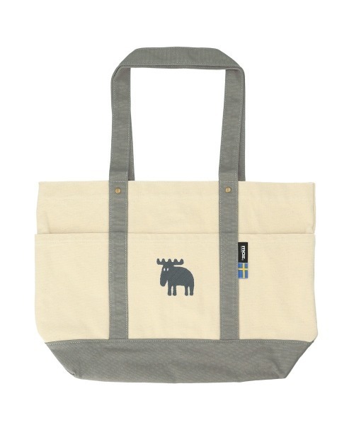 moz（モズ）の「moz 帆布 トートバッグ Lサイズ（トートバッグ・レディース・カーキオリーブ/ネイビー/ホワイト系その他2/ナチュラル/ブラック/グレー・FREE）」の2枚目の写真