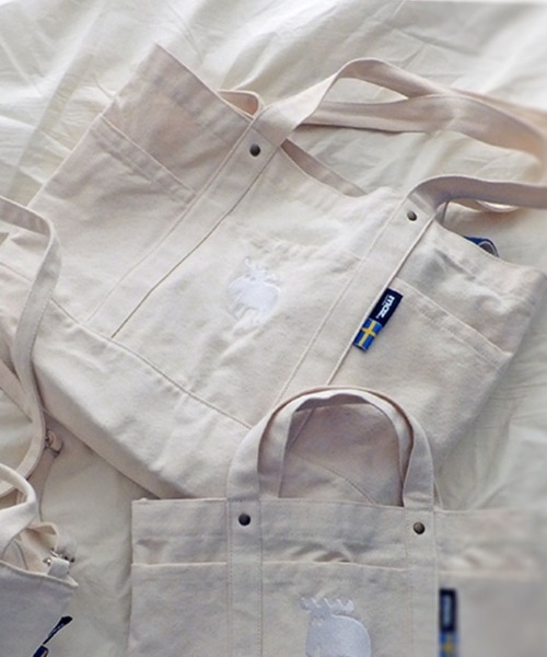 moz（モズ）の「moz 帆布 トートバッグ Lサイズ（トートバッグ・レディース・カーキオリーブ/ネイビー/ホワイト系その他2/ナチュラル/ブラック/グレー・FREE）」の12枚目の写真