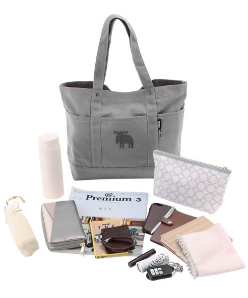 moz（モズ）の「moz 帆布 トートバッグ Lサイズ（トートバッグ・レディース・カーキオリーブ/ネイビー/ホワイト系その他2/ナチュラル/ブラック/グレー・FREE）」の15枚目の写真