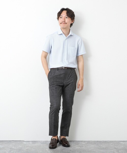 NOLLEY’S（ノーリーズ）の「《ビジカジ対応》【Vertical】吸水速乾 ストレッチ サッカージャージWD SS 25SS（ビジネスシャツ・メンズ・ホワイト/ブルー/ネイビー・S/M/L/XL）」の17枚目の写真