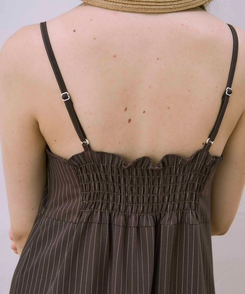 セール】【Luan】STRIPED PETAL CAMISOLE OP/ストライプキャミ