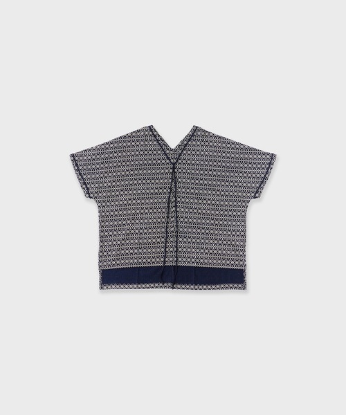 superNova.(スーパーノヴァ)の「superNova./スーパーノヴァ Braid Poncho-Indigo Tribal ポンチョ 夏服(Tシャツ/カットソー・メンズ・インディゴブルー・1)」の7枚目の写真